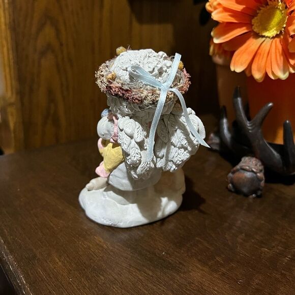 vintage '93 Dreamsicles figurine, girl cherub with pie & cat “now give thanks “ - Picture 4 of 9